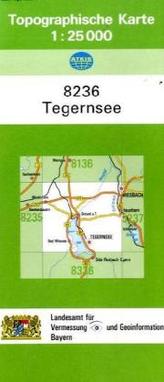 Topographische Karte Bayern Tegernsee