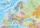 Europe political, Wall map 1:6 Mill., pin board