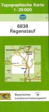 Topographische Karte Bayern Regenstauf