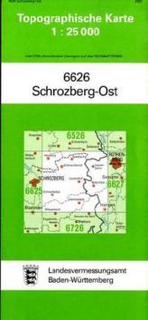 Topographische Karte Baden-Württemberg Schrozberg-Ost
