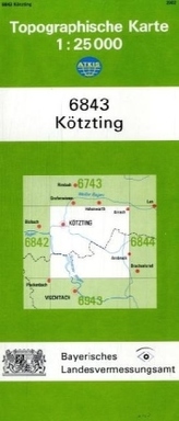 Topographische Karte Bayern Kötzting