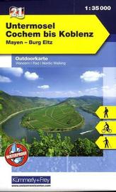 Kümmerly & Frey Outdoorkarte Untermosel, Cochem bis Koblenz