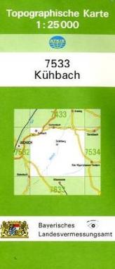 Topographische Karte Bayern Kühbach