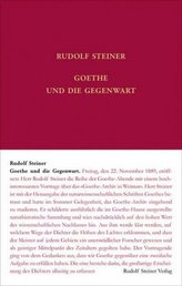 Goethe und die Gegenwart