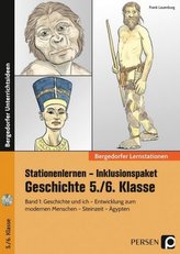 Stationenlernen Geschichte 5/6 - inklusiv. Bd.1, m. CD-ROM