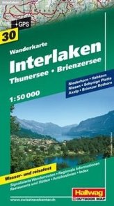 Hallwag Outdoor Map Interlaken, Thunersee, Brienzersee