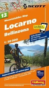 Locarno, Bellinzona Mountainbike-Karte Nr. 13, 1:50 000