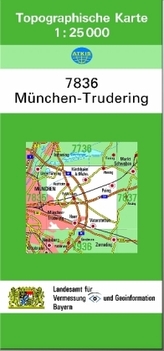 Topographische Karte Bayern München-Trudering