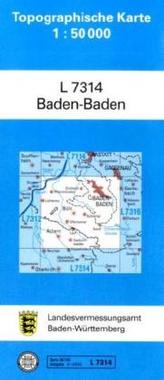Topographische Karte Baden-Württemberg, Zivilmilitärische Ausgabe - Baden-Baden