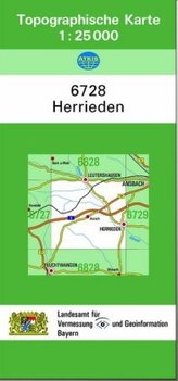 Topographische Karte Bayern Herrieden