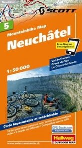 Hallwag Mountainbike Map Neuchâtel Mountain-Bike Karte