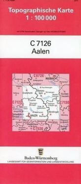 Topographische Karte Baden-Württemberg Aalen