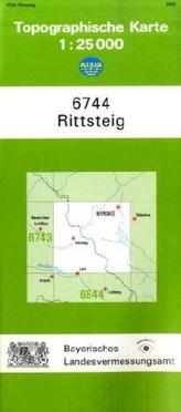 Topographische Karte Bayern Rittsteig