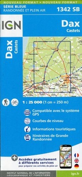 IGN Karte, Serie Bleue Dax Castets