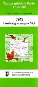 Topographische Karte Baden-Württemberg Freiburg im Breisgau, NO