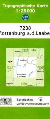 Topographische Karte Bayern Rottenburg a. d. Laaber