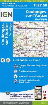 IGN Karte, Serie Bleue Coulonges Autize