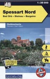 Kümmerly & Frey Outdoorkarte Spessart Nord