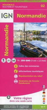 IGN Karte, Régionale Routière et Touristique Normandie