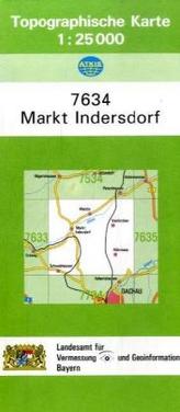 Topographische Karte Bayern Markt Indersdorf