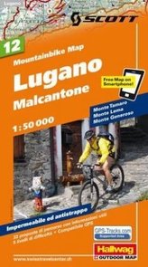 Hallwag Mountainbike Map Lugano, Malcantone