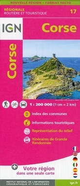 IGN Karte, Régionale Routière et Touristique Corse - Korsika