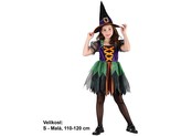 Kostým na karneval - Čarodějka v sukýnce, 110-120 cm