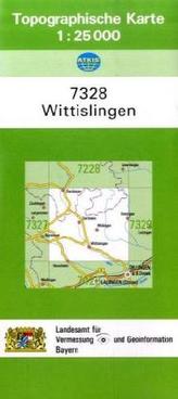 Topographische Karte Bayern Wittislingen