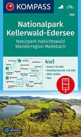 Kompass Karte Nationalpark Kellerwald-Edersee, Naturpark Habichtswald, Wanderregion Medebach