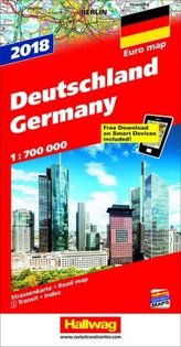 Hallwag Straßenkarte Deutschland Ausgabe 2018