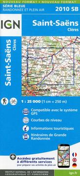 IGN Karte, Serie Bleue Saint-Saëns Clères