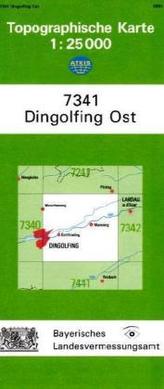 Topographische Karte Bayern Dingolfing Ost