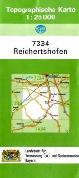 Topographische Karte Bayern Reichertshofen