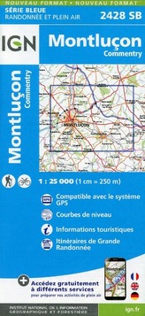 IGN Karte, Serie Bleue Montlucon, Commentry