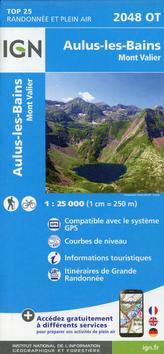IGN Karte, Carte de randonnée (et plein air) Aulus-les-Bains/Mont Vallier