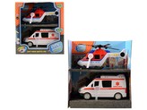 Souprava záchranáři - vrtulník, sanitka, na baterie