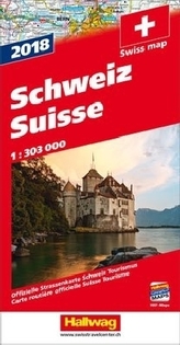 Hallwag Straßenkarte Schweiz / Suisse 2018