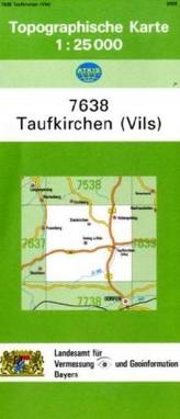 Topographische Karte Bayern Taufkirchen (Vils)