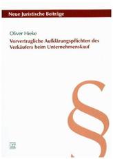 Vorvertragliche Aufklärungspflichten des Verkäufers beim Unternehmenskauf