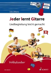 Jeder lernt Gitarre - Liedbegleitung leicht gemacht, m. Audio-CD