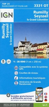 IGN Karte, Carte de randonnée (et plein air) Rumilly - Seyssel - Grand Colombier