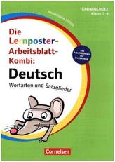 Die Lernposter-Arbeitsblatt-Kombi: Deutsch - Wortarten und Satzglieder