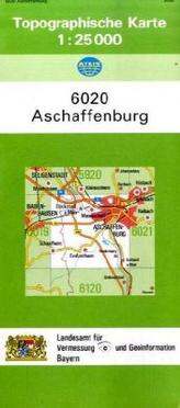 Topographische Karte Bayern Aschaffenburg