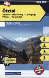 Kümmerly & Frey Outdoorkarte Österreich - Ötztal