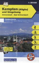 Kümmerly & Frey Outdoorkarte Kempten (Allgäu) und Umgebung