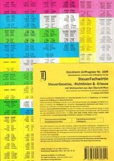 SteuerFachwirt/in Griffregister für das SteuerRecht (Gesetze-Richtlinien-Erlasse) mit Stichworten Nr. 1699 (2018) für die Steuer