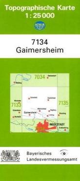 Topographische Karte Bayern Gaimersheim