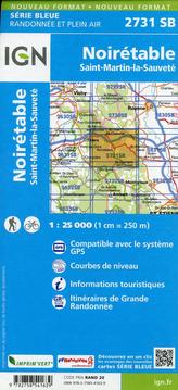 IGN Karte, Serie Bleue Noirétable Saint-Martin-la-Sauveté