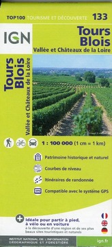 IGN Karte, Tourisme et découverte Tours, Blois