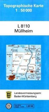 Topographische Karte Baden-Württemberg, Zivilmilitärische Ausgabe - Müllheim